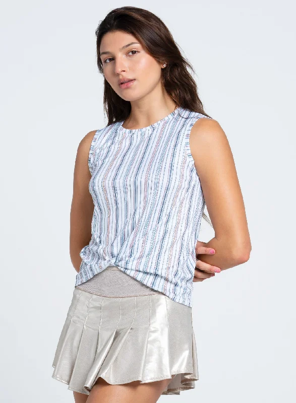 Embroidered women's topsLucky Stripe Tank