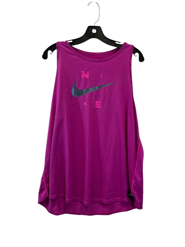 High-low hem women's topsAthletic Tank Top By Nike In Pink, Size: 1x