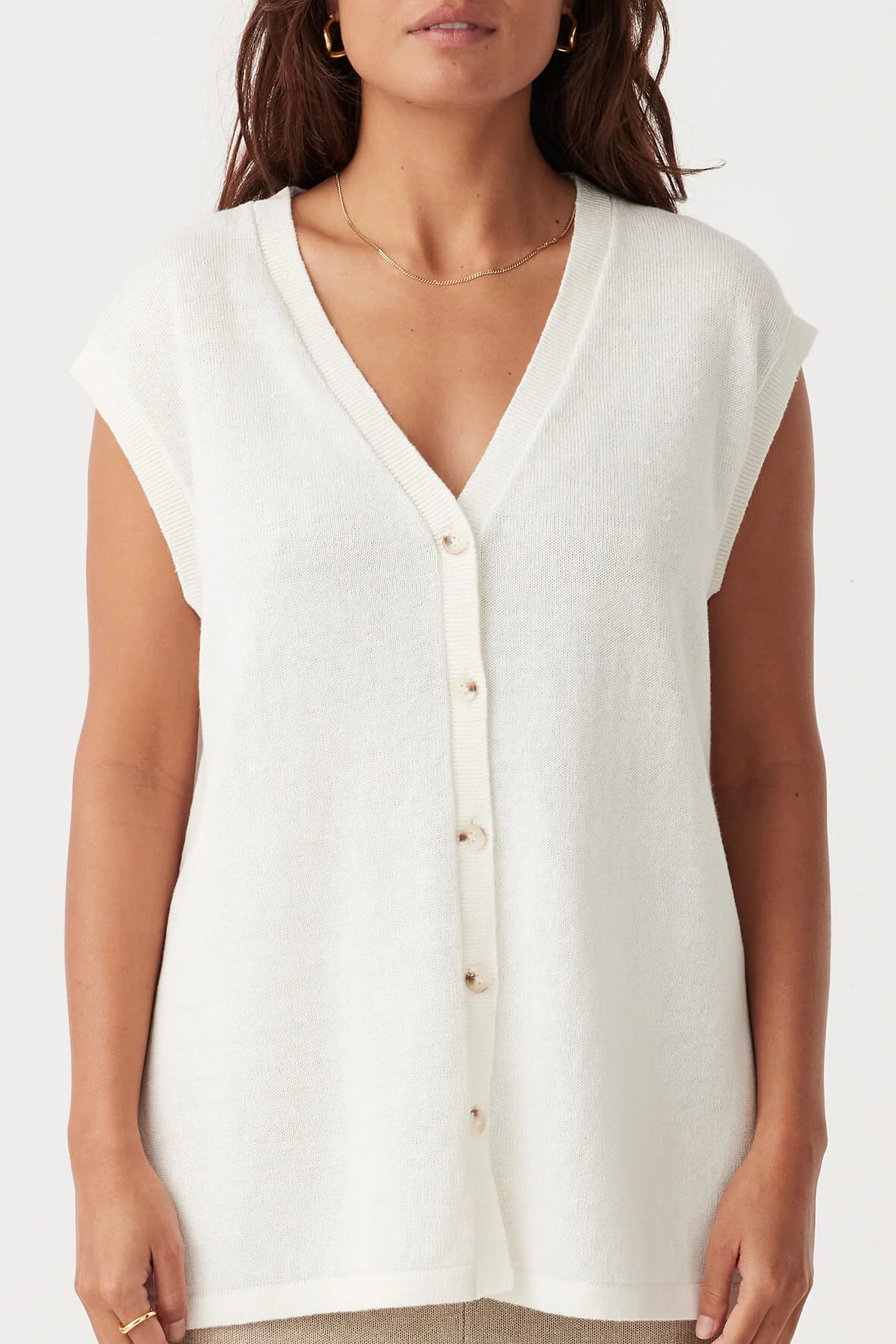 Athletic women's topsAda Vest - Cream