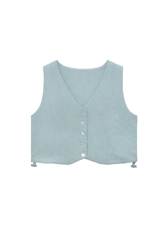 Stretchy women's topsMulti-Way Vest Top (Seersucker Dusk)