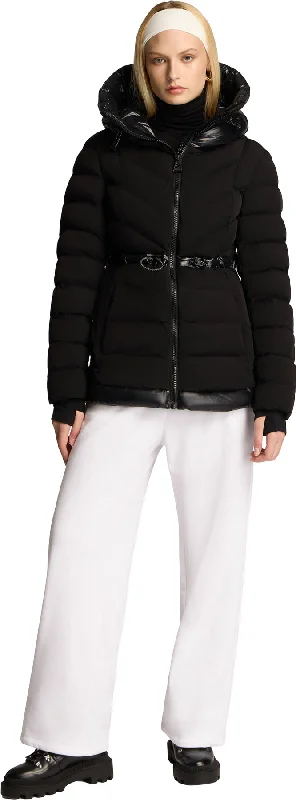 women's coats designed for layeringEverlong Lightweight Herringbone Quilted Puffer Jacket with Lustre Detailing - Women's|-|Manteau matelassé léger à matelassage en chevron avec détails lustrés Everlong - Femme