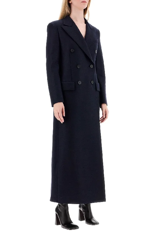 women's bomber jackets with ribbed cuffs and hemHarris Wharf London Double-Breasted Pressed Wool Coat