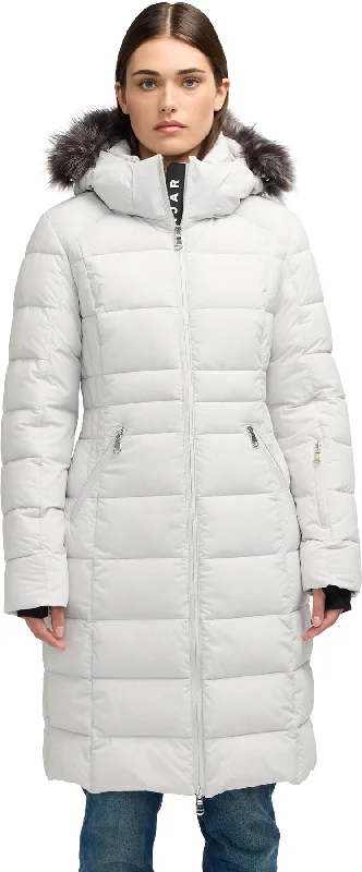 women's trench coats with double-breasted closuresVenus Long Stretch Channel Quilted Puffer Jacket - Women's|-|Manteau matelassé longues extensible Venus - Femme