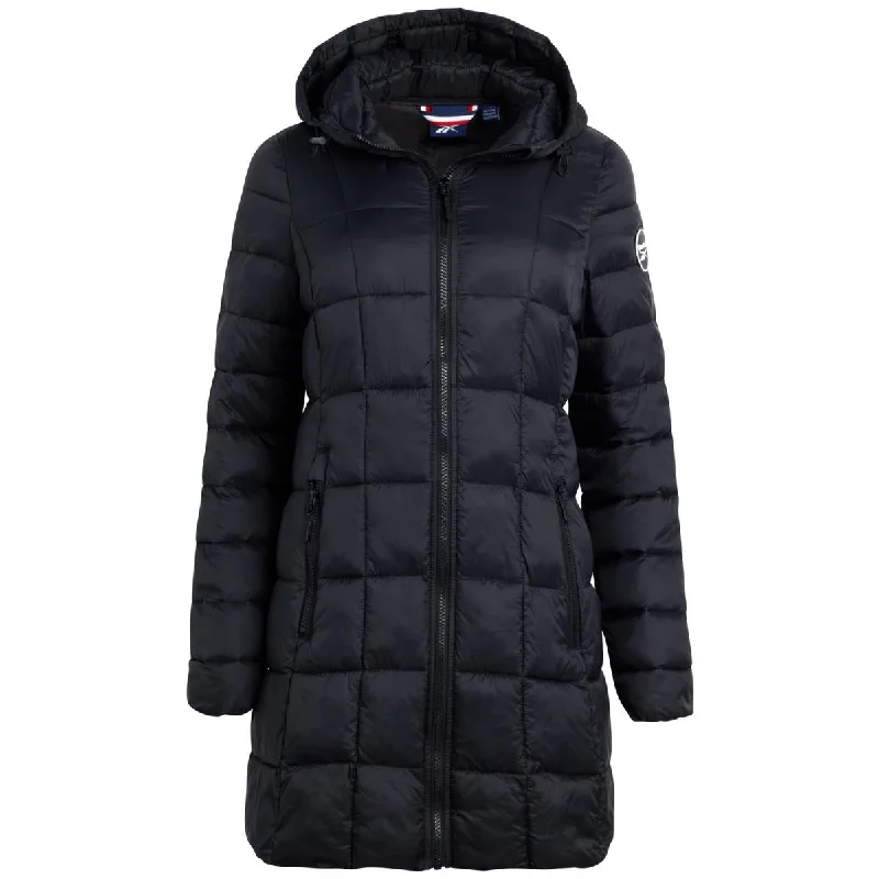 women's peacoats with contrast liningOLRB602EC Womens Quilted Warm Glacier Shield Coat