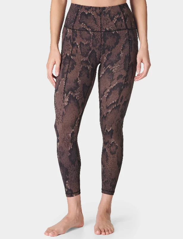 Pencil women's skirtsSuper Soft 7/8 Yoga Leggings - Brown Python Print