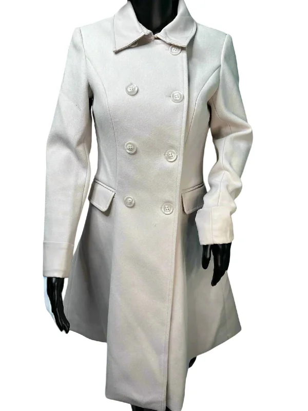 cozy women's shearling-lined jacketsMarilyn Double Breasted Coat In Cream