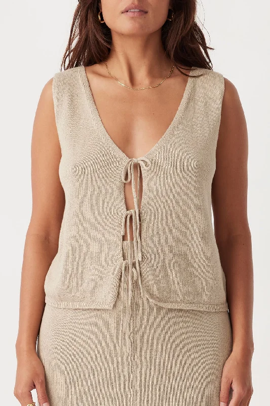 Lightweight women's topsPoppy Vest - Taupe