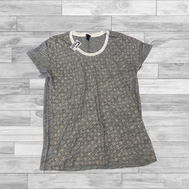 Local artisan women's topsGrey Top Short Sleeve Basic J. Crew, Size Xl