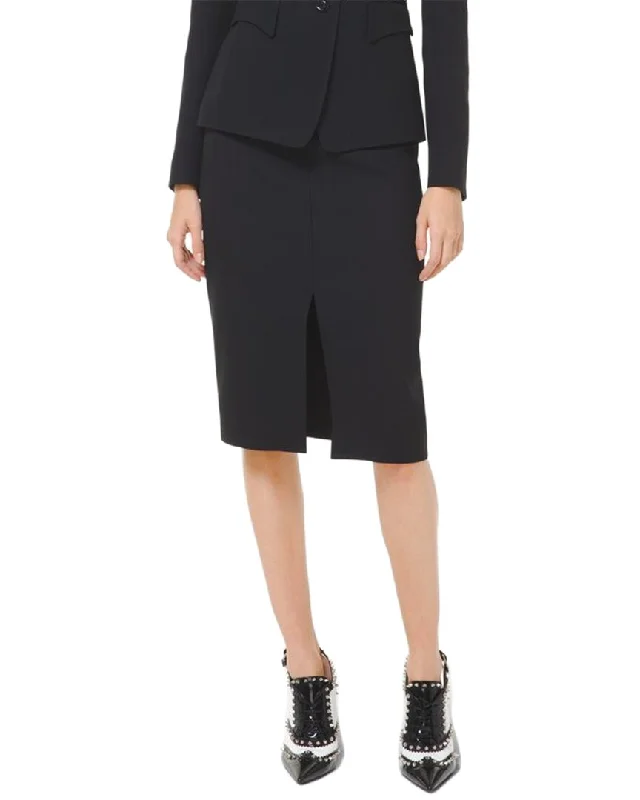 Cool women's shorts for summerMichael Kors Double Crepe Sable Slit Pencil Skirt