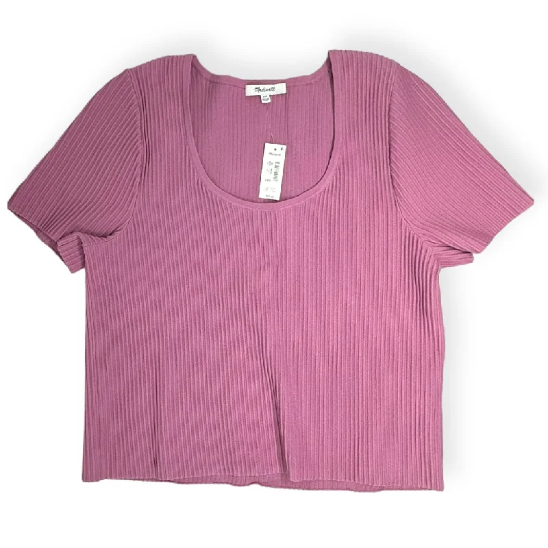 Summer women's topsPink Top Short Sleeve Madewell, Size Xxl