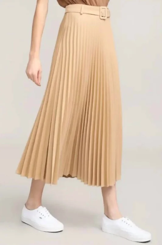 Flared women's skirtsPleated Skirt In Taupe