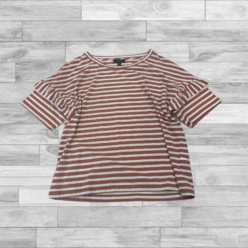 Earth-tone women's topsStriped Top Short Sleeve J Crew, Size Xs