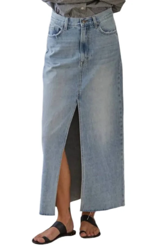 Denim women's shortsThrill Ride Maxi Skirt In Denim