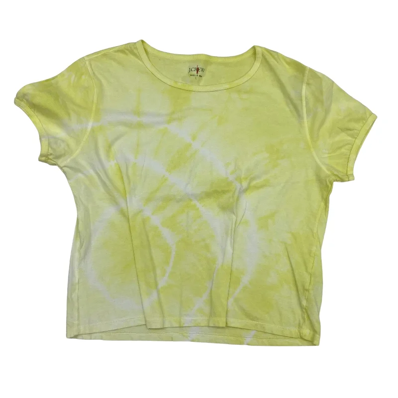 Abstract print women's topsYellow Top Short Sleeve J. Crew, Size L