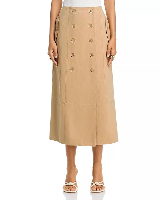 Limited edition women's dressesYoked Midi Skirt In Brown