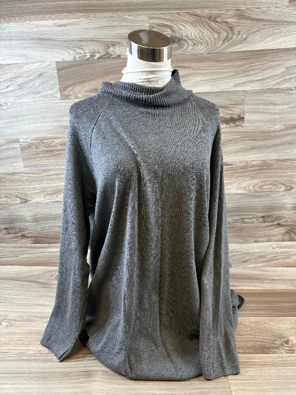 Local artisan women's topsTop Long Sleeve Basic By Inc In Grey, Size: 2x