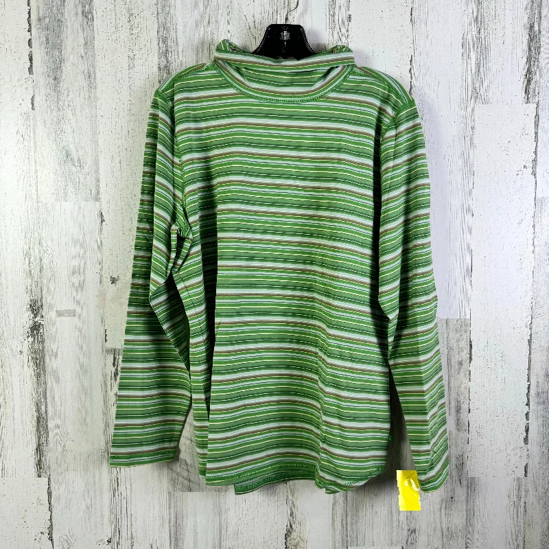 Oversized women's topsTop Long Sleeve Basic By Liz Claiborne In Green, Size: Xl