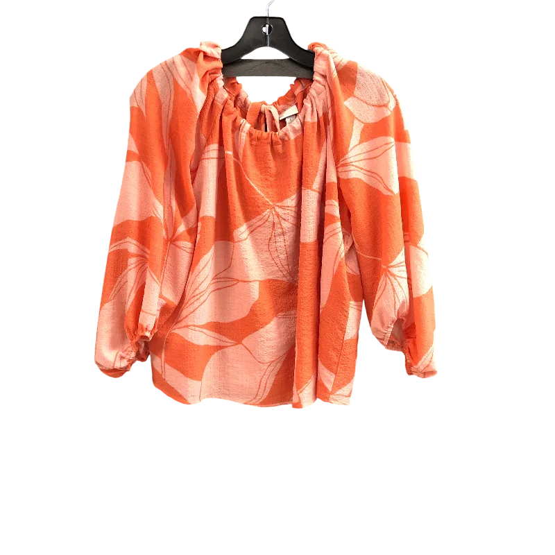 Machine-washable women's topsTop Long Sleeve By A New Day In Orange, Size: L