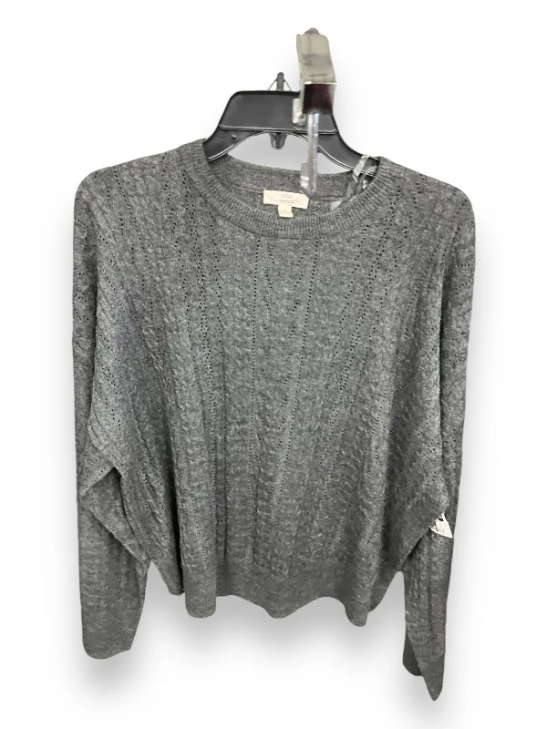 Transitional women's topsTop Long Sleeve By Como Vintage In Grey, Size: L