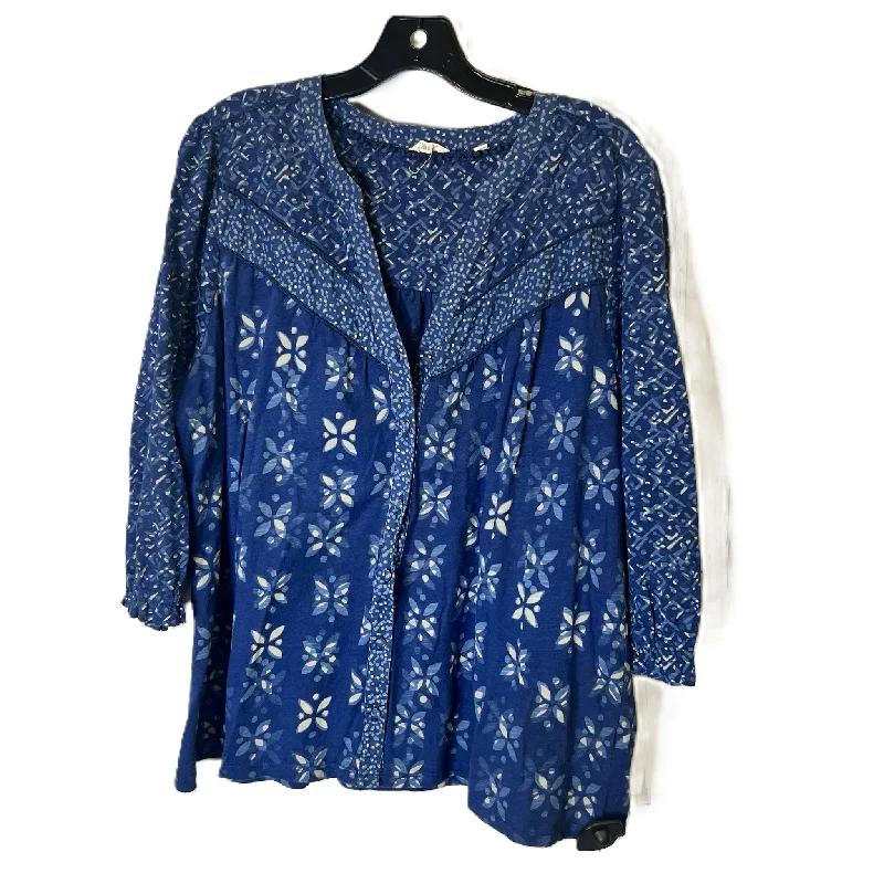 Elegant women's topsTop Long Sleeve By Fatface In Blue, Size: 14