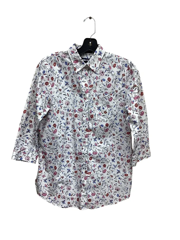 Floral print women's topsTop Long Sleeve By Lands End In Floral Print, Size: S