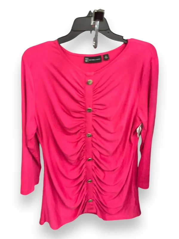 Luxury women's topsTop Long Sleeve By New York And Co In Pink, Size: Xl