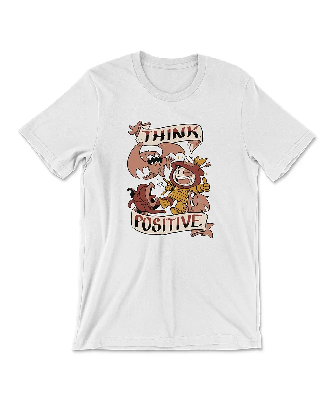 Elegant women's topsThink Positive shirt