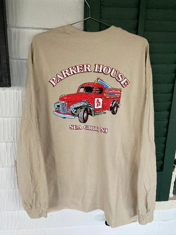 Affordable women's topsTruck Back Long Sleeve Shirt