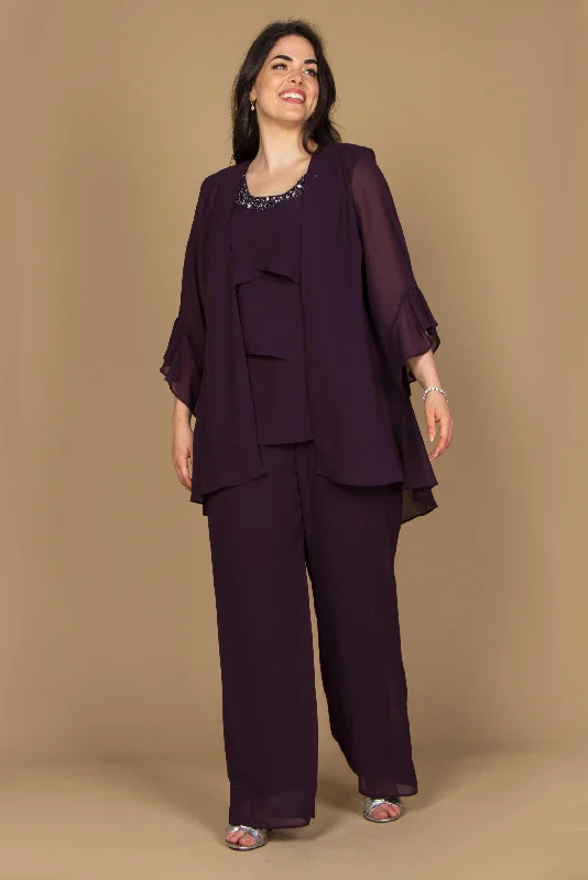 Casual chic women's bottomsR&M Richards 9042W Formal Plus Size Pantsuit Set