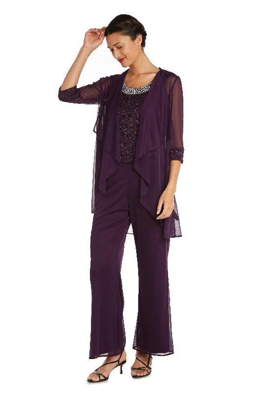 Formal wear women's trousersR&M Richards 5008P Petite Lace Pant Suit Sale