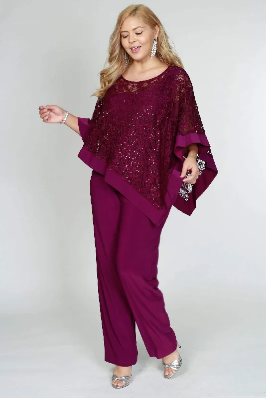 Yoga pants for womenR&M Richards 2289W Plus Size Formal Cape Pant Suits